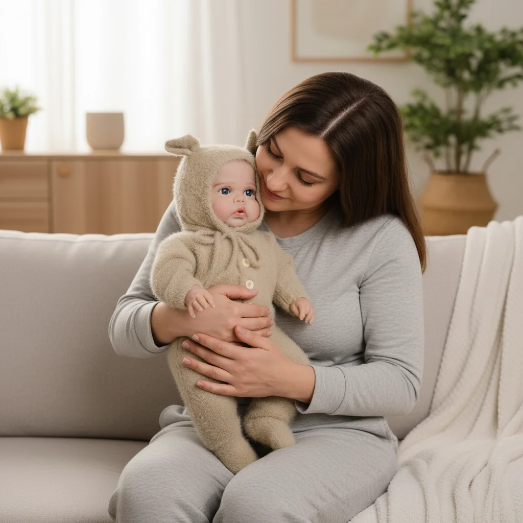 1PC 19inch Reborn Babypop Kleine Augurk Zachte Doek Lichaam Levensechte Pasgeboren Babypop met 3D Huid Meerdere Lagen Schilderen