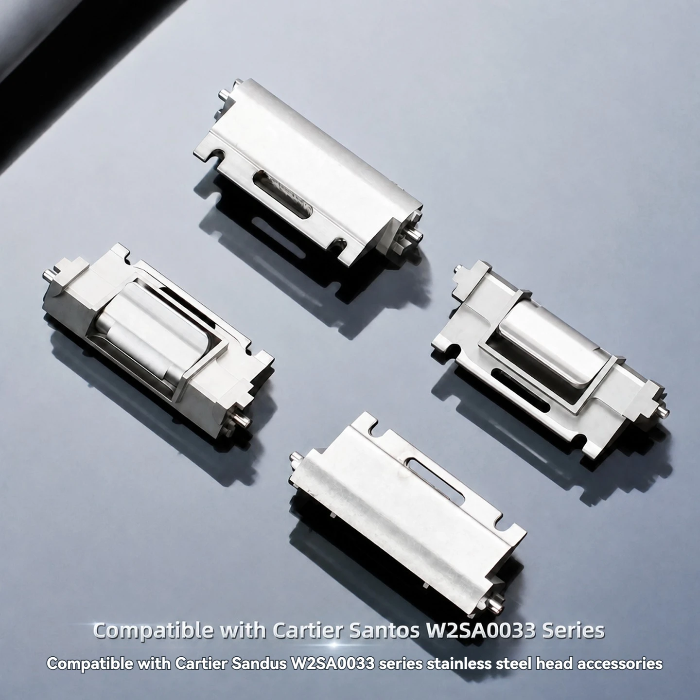 16mm Stainless Steel Watch Connector End Links for Cartier Santos W2SA0033, Watch Band Fitting Replacement Accessories