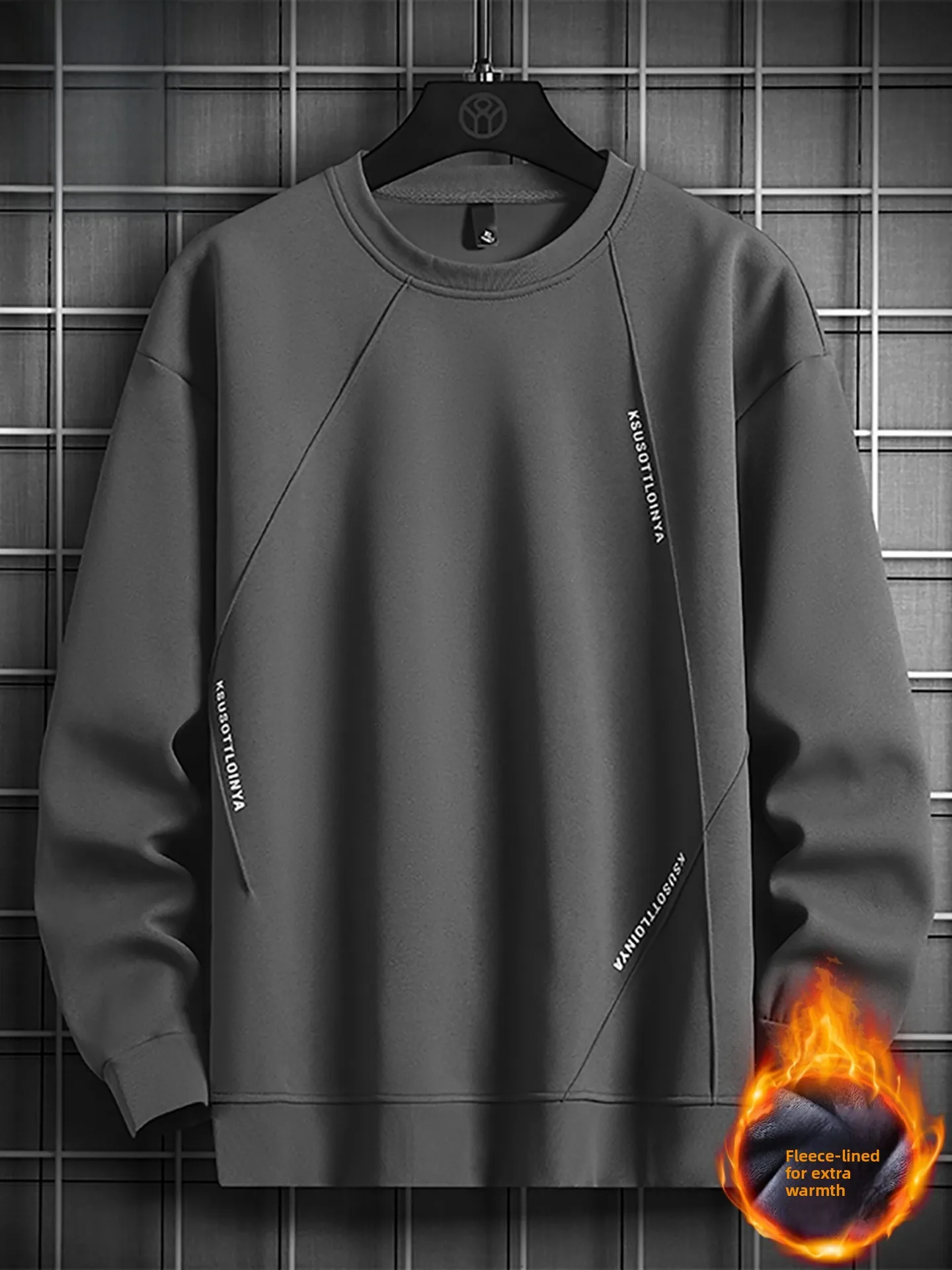 

Мужская толстовка оверсайз с флисовой подкладкой, длинными рукавами, утепленная, повседневная, модная, в уличном стиле, осенне-зимняя, больших размеров