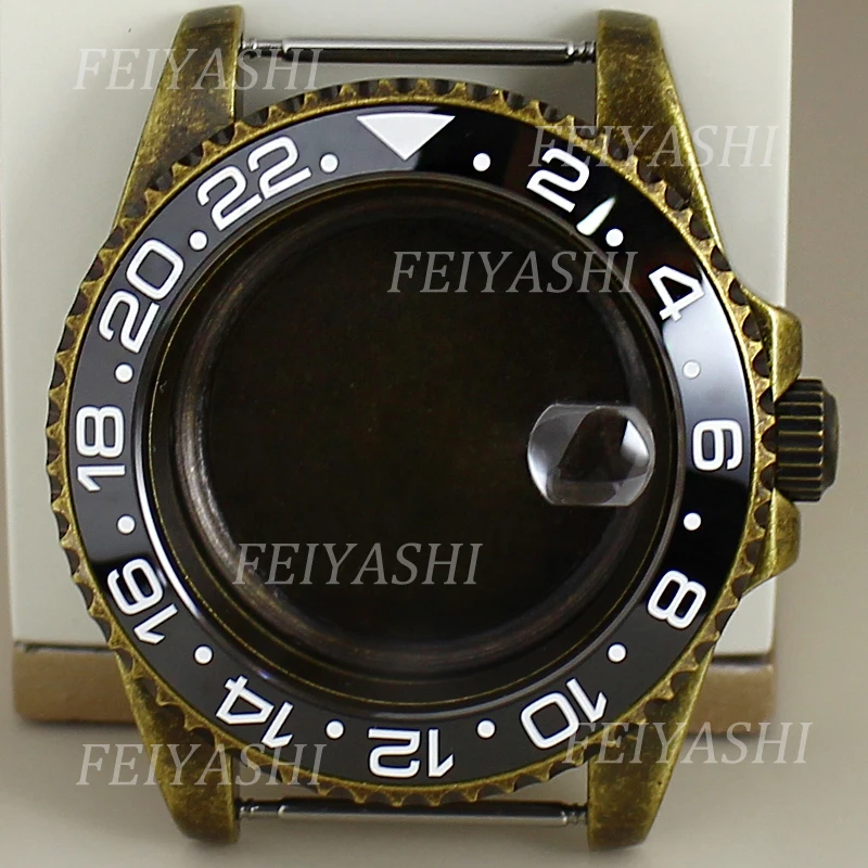 

Bronze 40mm Luxury Watch Case Sapphire Crystal Glass Fashion Waterproof For Seiko NH34 NH35 NH36 NH38 Movement 28.5mm Dial Parts