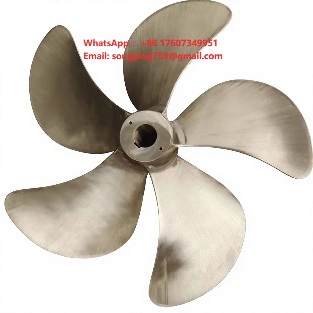 Customizable 3-7 Blades Marine Propeller Bronze and Stainless Steel Available Bronze Propeller Ship Propeller