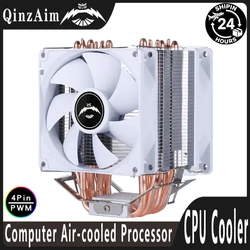 QiuzAim CPU Cooler Fan 4pin/PWM 2/4/6 Heat Pipe E5 am4 x99 Processor Efficient Air-Cooled Installing LGA2011 115x 1851 1200 1700