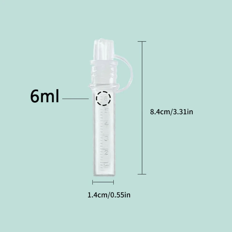 YYD Set of 6pcs Colostrum Collection Tube for New Mom Reusable 6ml Large Capacity