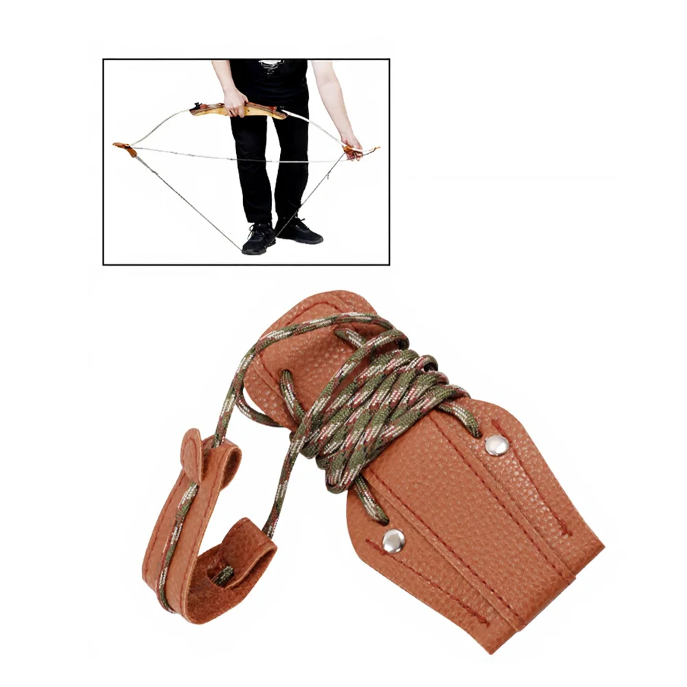 155 Cm In Length Recurve Bow Stringer Bowstring Tightening Cowhide String Helper Suitable For Beginners Classic Recurve Design