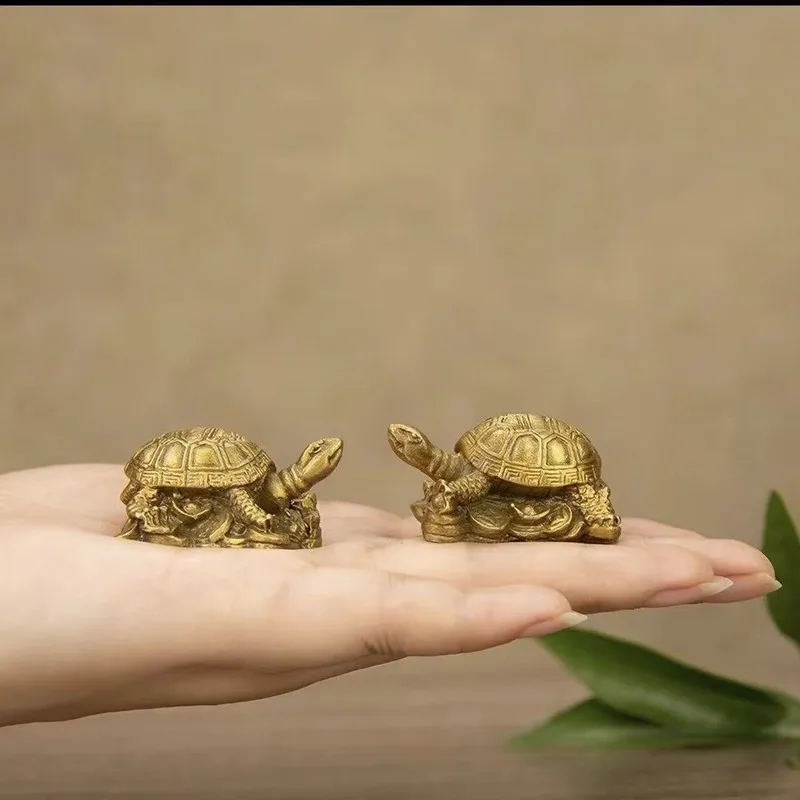 Copper Ornament, Brass Millennium , Longevity , One-Year-Old Baby , Anniversary Commemorative Turtle Fi