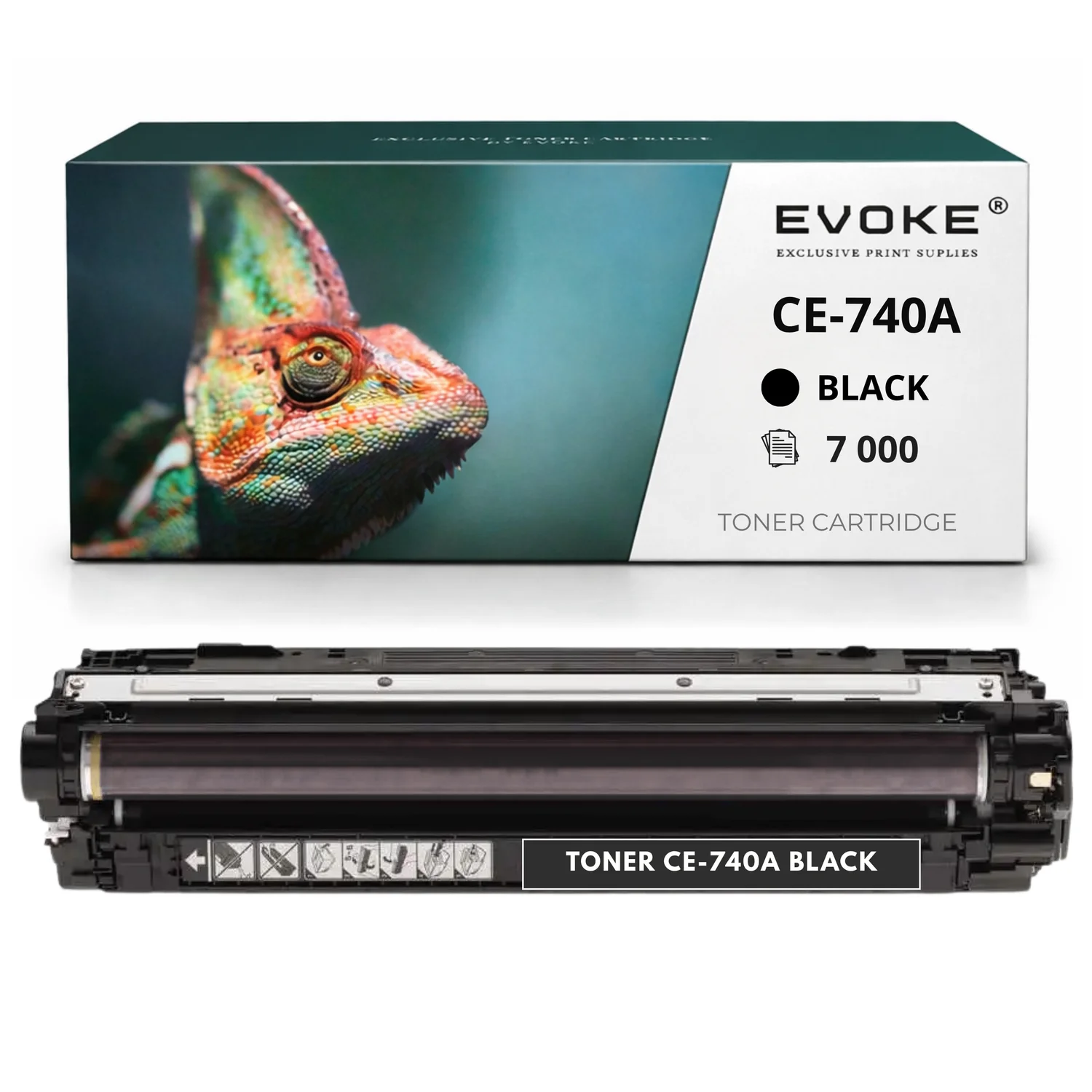 Evoke Compatibele Toner voor Hp Ce740A Ce-740A 40A Zwart 7000 Pagina's Laserjet Cp5225 Cp5225Dn Cp5225N