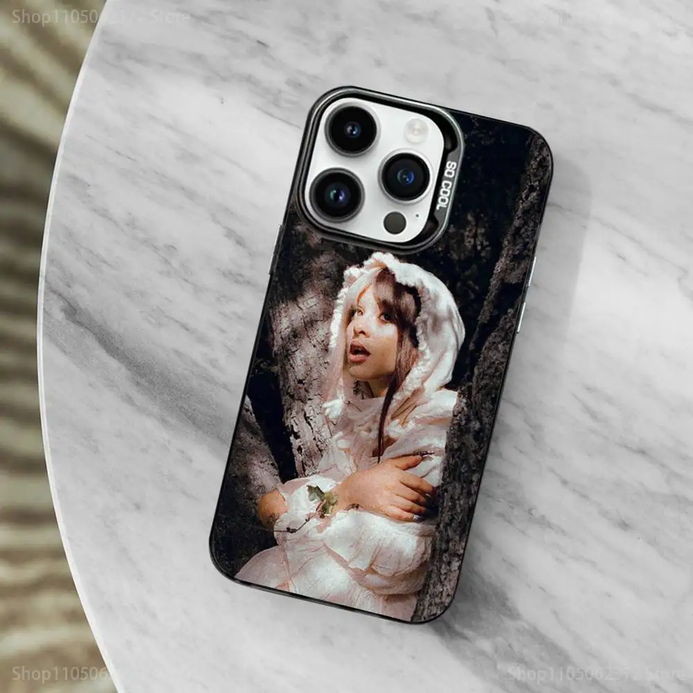 Capa de telefone Singer M-Melanie M-Martinez para iPhone 11,12,13,16,14,15, Mini,Pro,XS,MAX Capa preta fosca à prova de choque