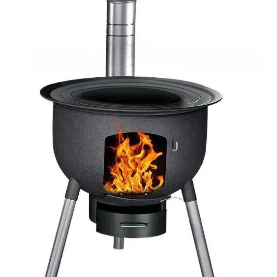 Household firewood burning outdoor portable firewood stove multi-function smokeless large pot platform