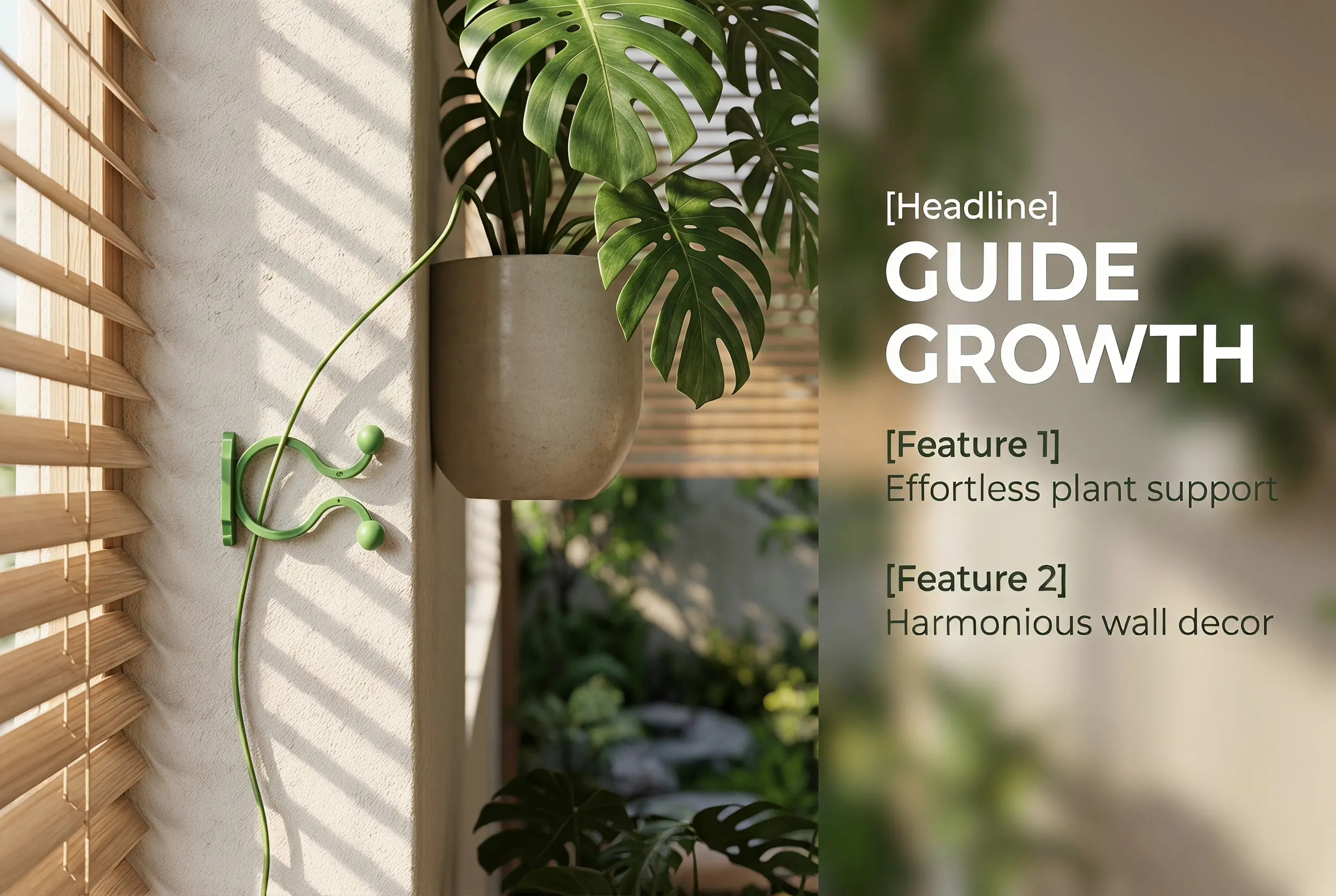 80Pcs Plant Climbing Fixture Hooks Self-Adhesive Wall Sticky Hooks for Green Pothos Vines Wire Management Space Saving Tool