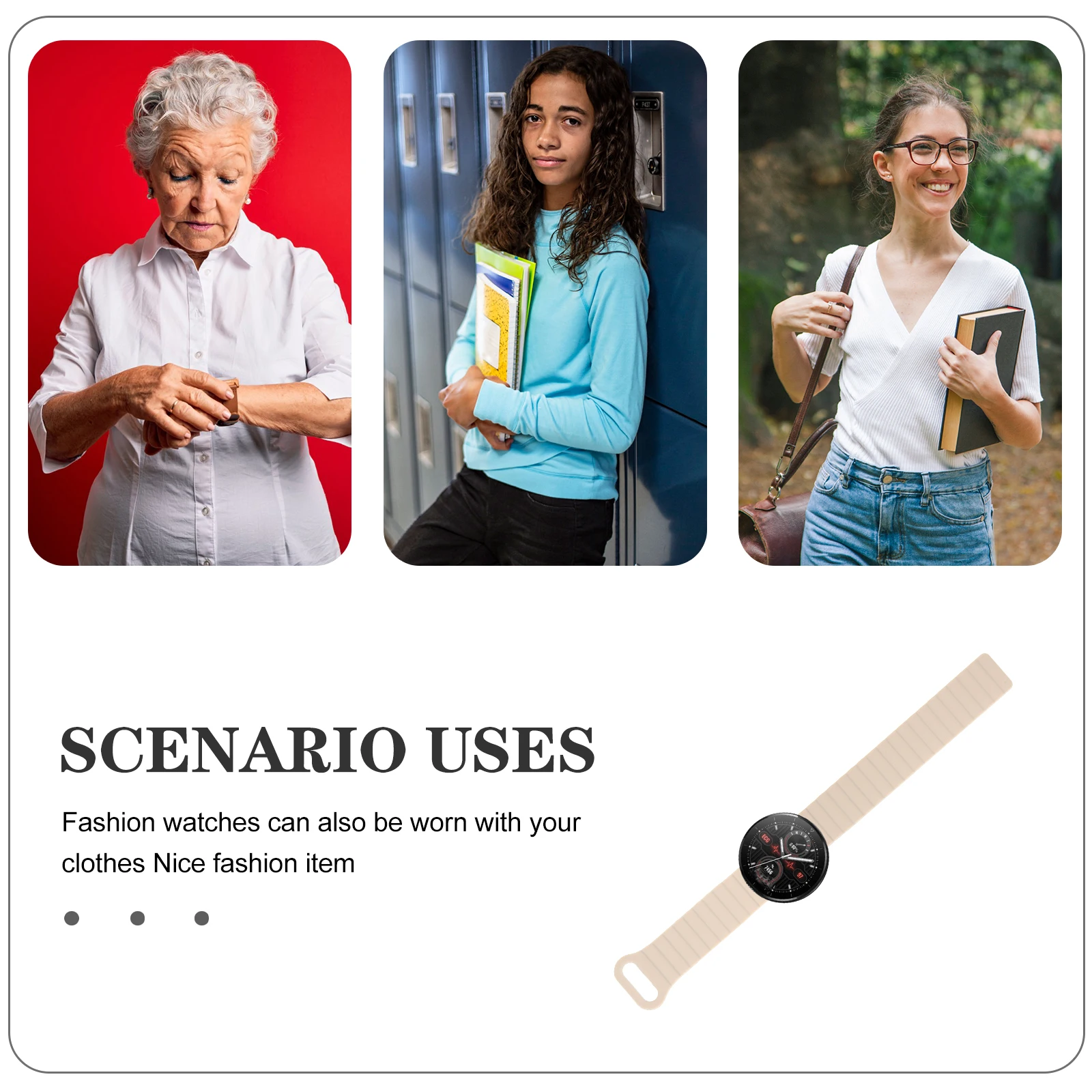 

Durable Silicone Watch Band Replacement Compatible For Samsung Watch6 Skin-Friendly Unisex Smartwatch Strap Gift For Birthday