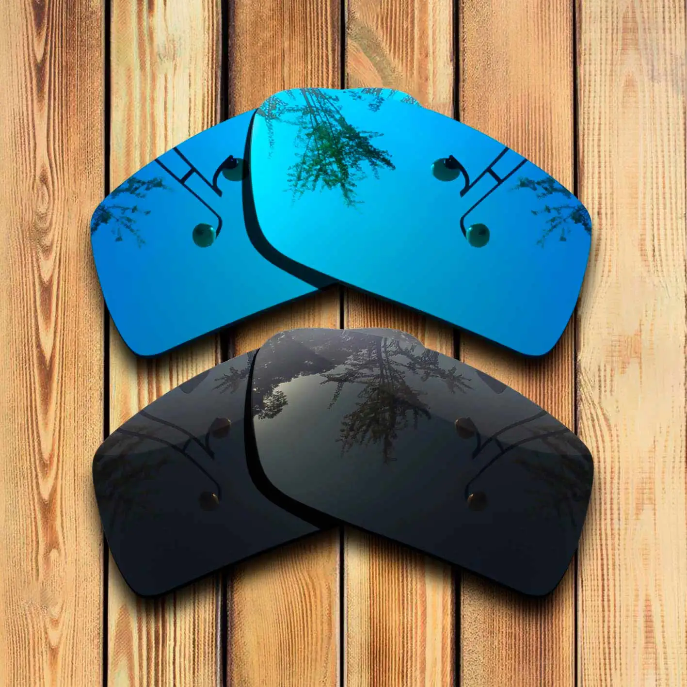 

100% Precisely Cut Polarized Replacement Lenses for Gascan small Sunglasses Blue& Solid Black Combine Options