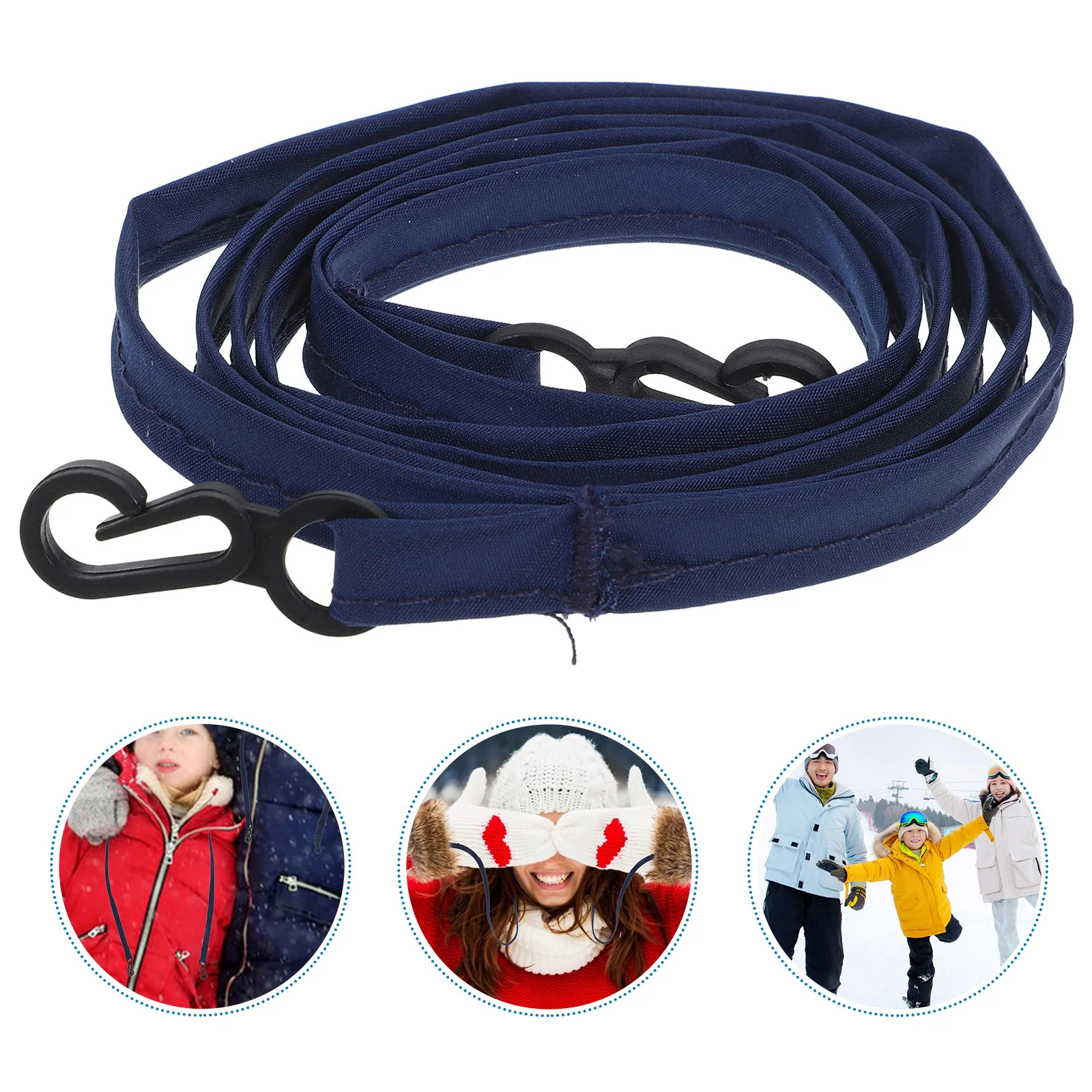 Ski Gloves Leash Holder Lanyard Leashes Neck Rope Clip Nylon Skiing Supply Child