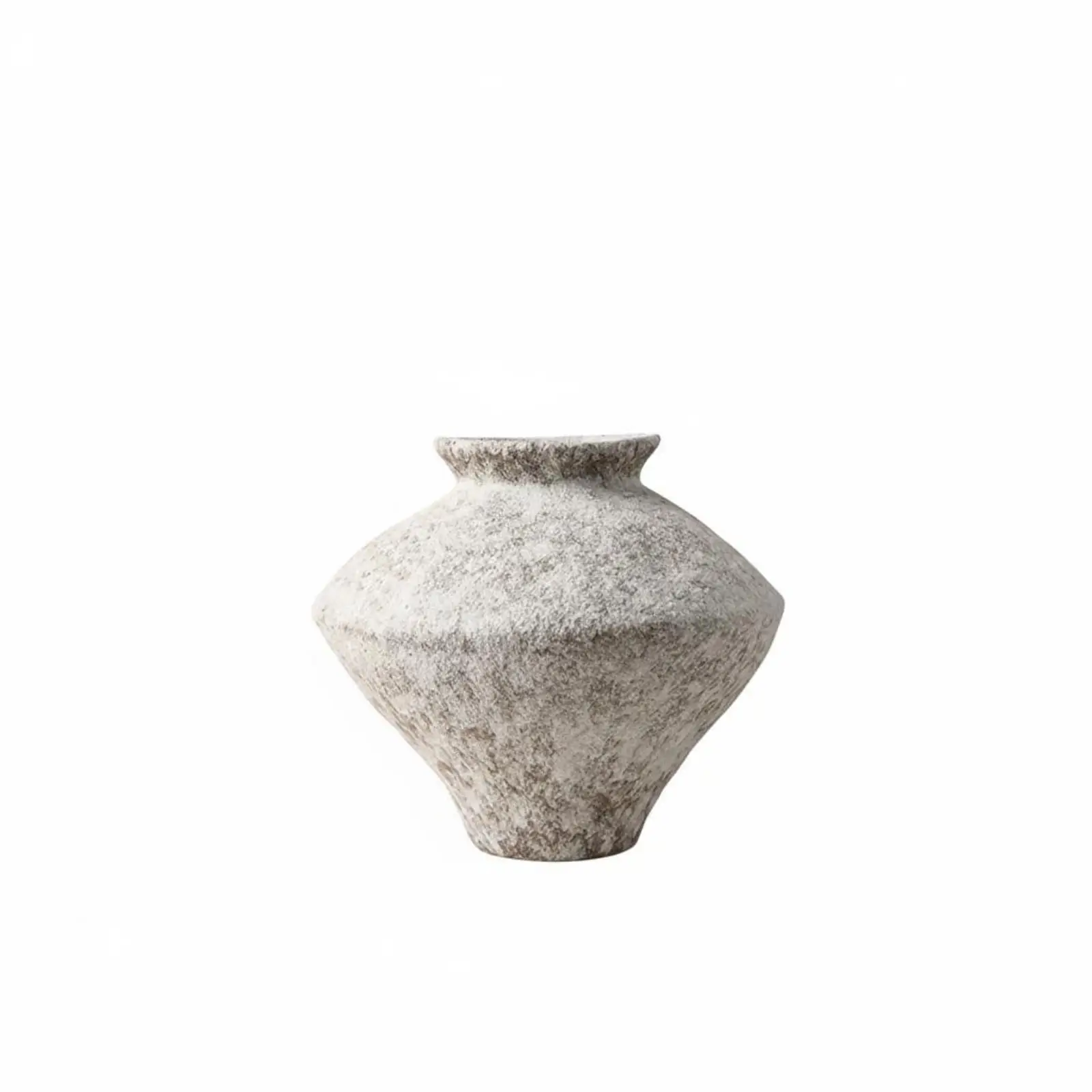 White Porcelain Vase Vintage Inspired Rustic Surface Decorative Ceramic Flower Holder for Mantel