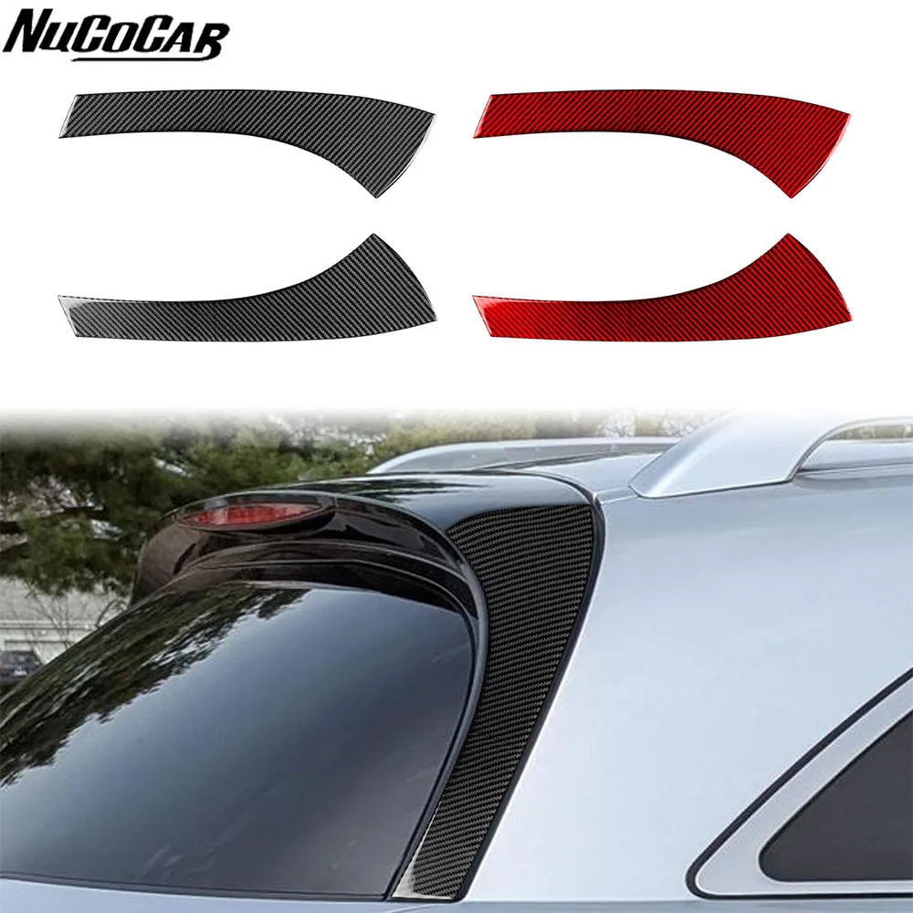 For Infiniti FX35 FX45 S50 2006-2008 Carbon Fiber Rear windscreen Side Spoiler Panel Car Accessories Interior Decorative Sticker