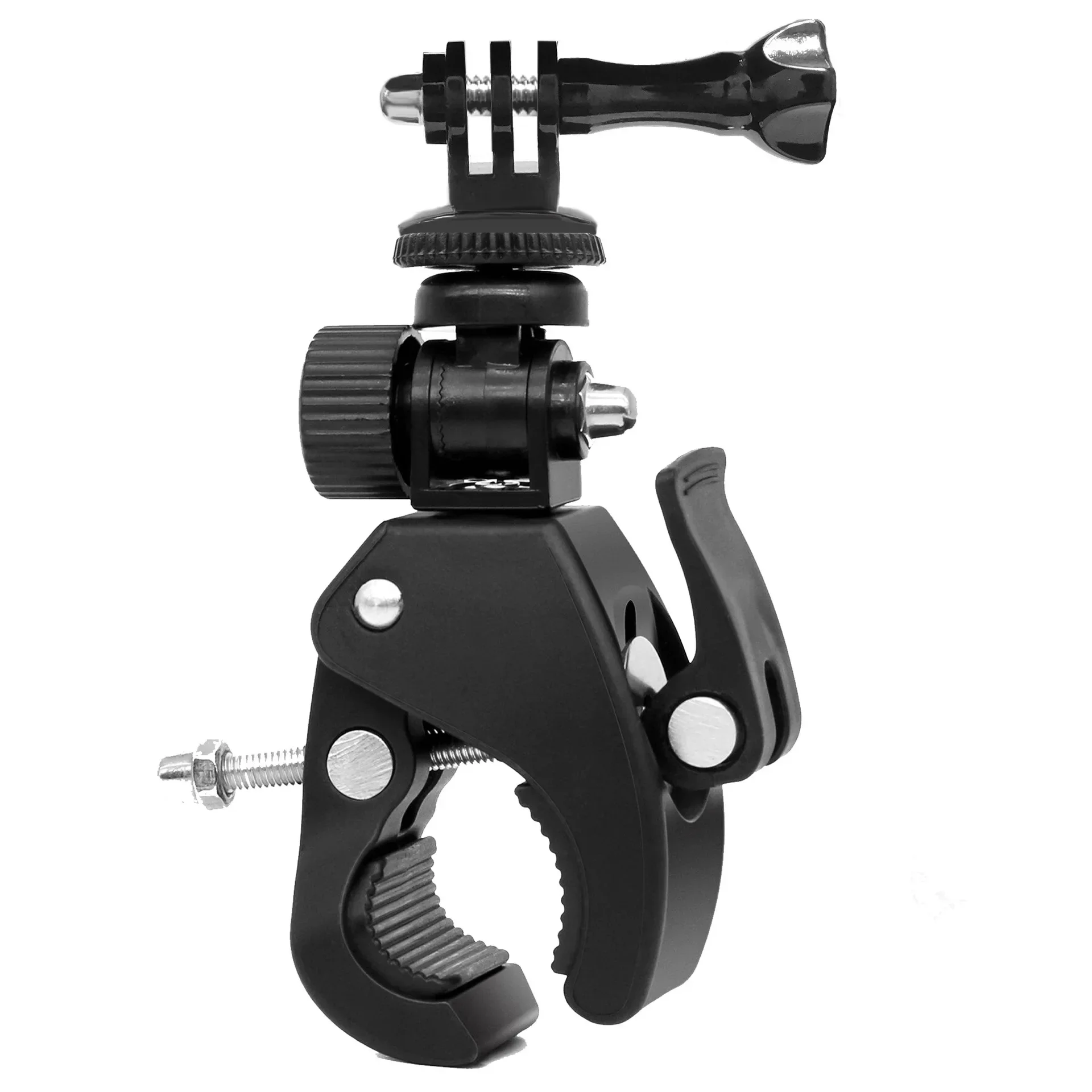 Motorcycle Handlebar Mounting Bracket Bicycle 360° Rotating Camera Clamp For Gopro 12 11 10 9 8 DJI Osmo Action Camera Accessori