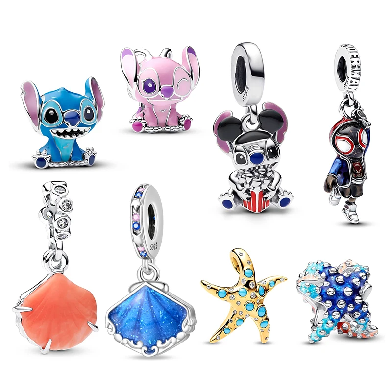 Оригинальный Шарм из серебра 925 пробы, бусины Disney Stitch, подходят для Pandora, оригинальный браслет для женщин, изготовление ювелирных изделий своими руками, подарок, горячая распродажа Оригинальный Шарм из серебра 925 пробы, бусины Disney Stitch, подходят для Pandora, оригинальный браслет для женщин, изготовление ювелирных изделий своими руками, подарок, горячая распродажа