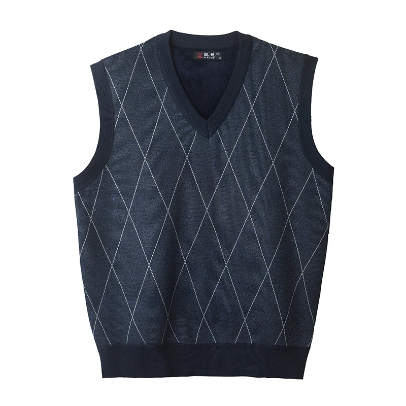 Autumn Winter Mens Knitted Vest Pullovers Sleeveless V-Neck Sweater Vest Button Front Knit Cardigan Vest