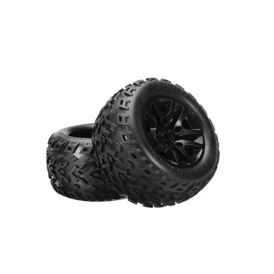 2pcs 141mm Tire Wheel Tyre EB1002 for JLB Racing CHEETAH 11101 21101 J3 Speed 1/10 RC Car Upgrade Parts Spare Accessories