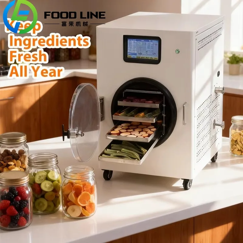 Mini Food Lyophilizer Machine Freeze Dried Vacuum Pet Food Vegetable Fruit Freeze Dryer Weight Loss Freeze Dried Candy Powder