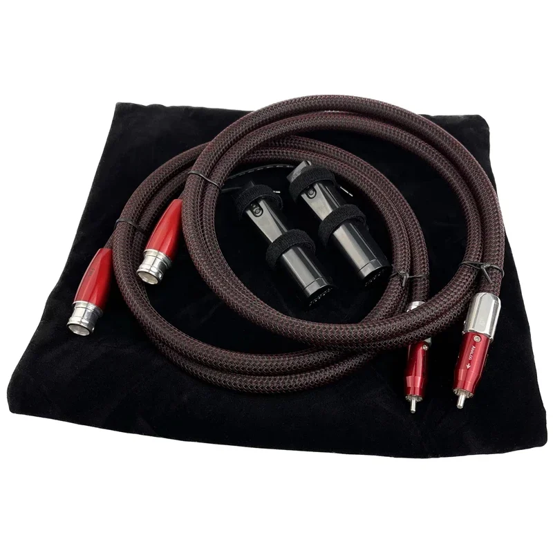 Audiophile Fire Analog RCA To XLR Cable Male Female PSS Silver HiFi Audio Interconnect Line with Battery