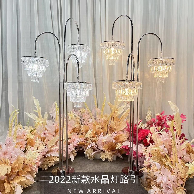 

Wedding and Wedding Props, Iron Art Electroplated Crystal Chandelier, Crystal Ice Stripe, Roadway Layout, Decorative Ornaments