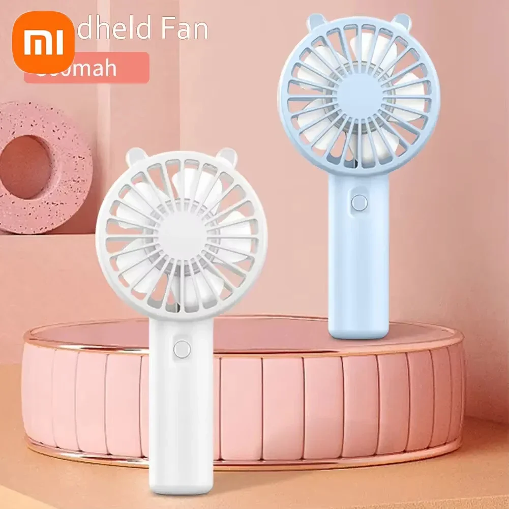 Xiaomi المحمولة مروحة يدوية صغيرة USB مروحة قابلة للشحن سطح المكتب التبريد مروحة صامتة صغيرة الكبار الأطفال في الهواء الطلق عنبر السفر