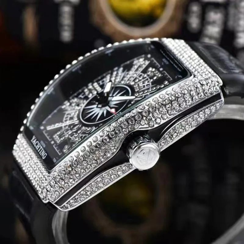 FMquartz watch Set with diamonds Classic styling shine  high quality