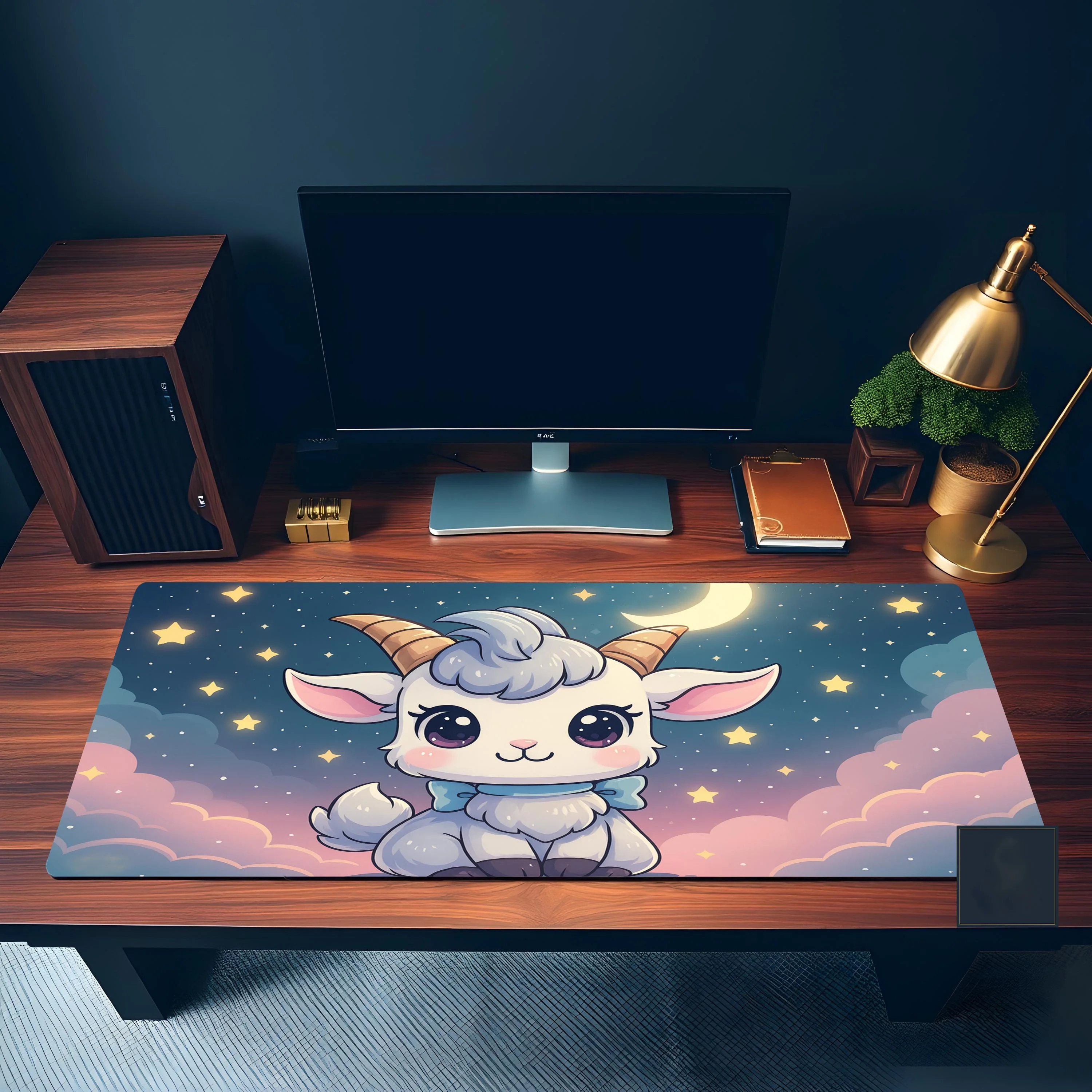 Niedliche Schreibtischunterlage für Ziegenspiele, rutschfestes und wasserdichtes Mauspad, minimalistische Bürodekorationsmatte, ein perfektes Geschenk für Freunde.