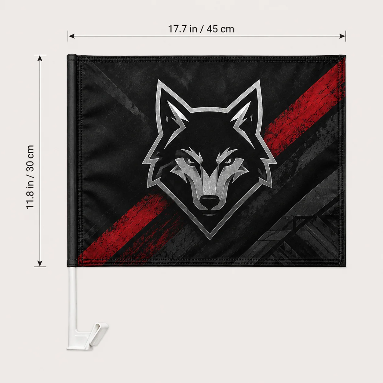 Custom Car Window Flag Personalized Car Flag 45x30cm with Pole Custom Logo Banner for Truck SUV Window Outdoor Decoration Gift
