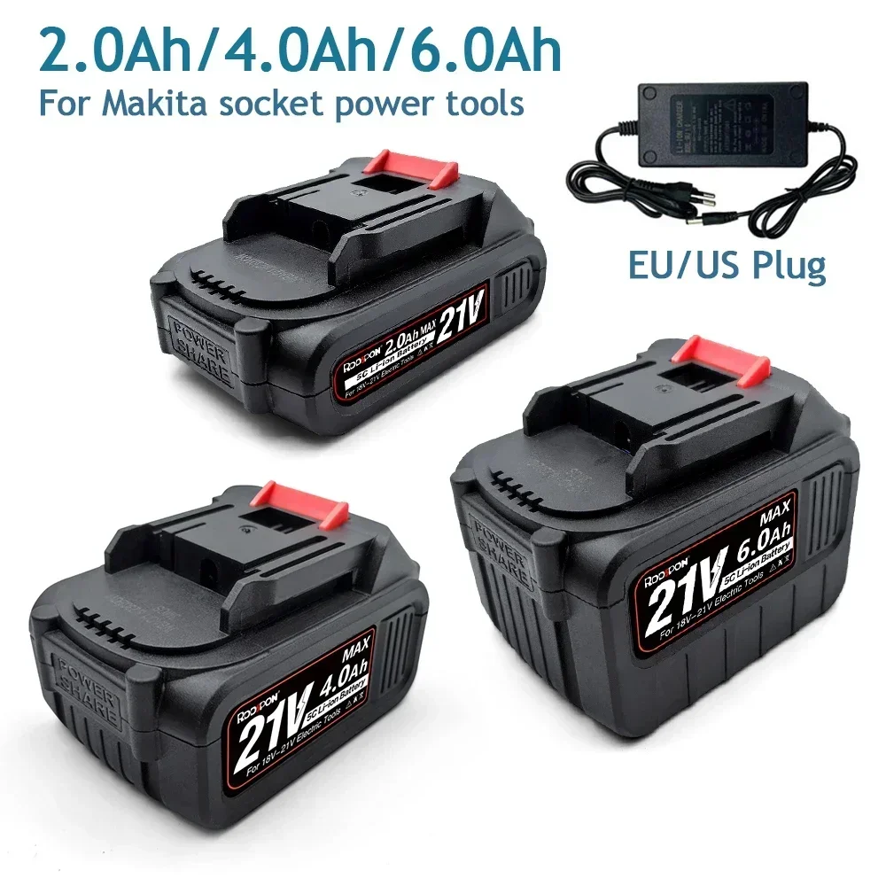 Ricaricabile per Makita Strumento elettrico Sostituzione Strumento elettrico Batteria agli ioni di litio 6.0Ah 4.0Ah 2.0Ah Batterie ricaricabili