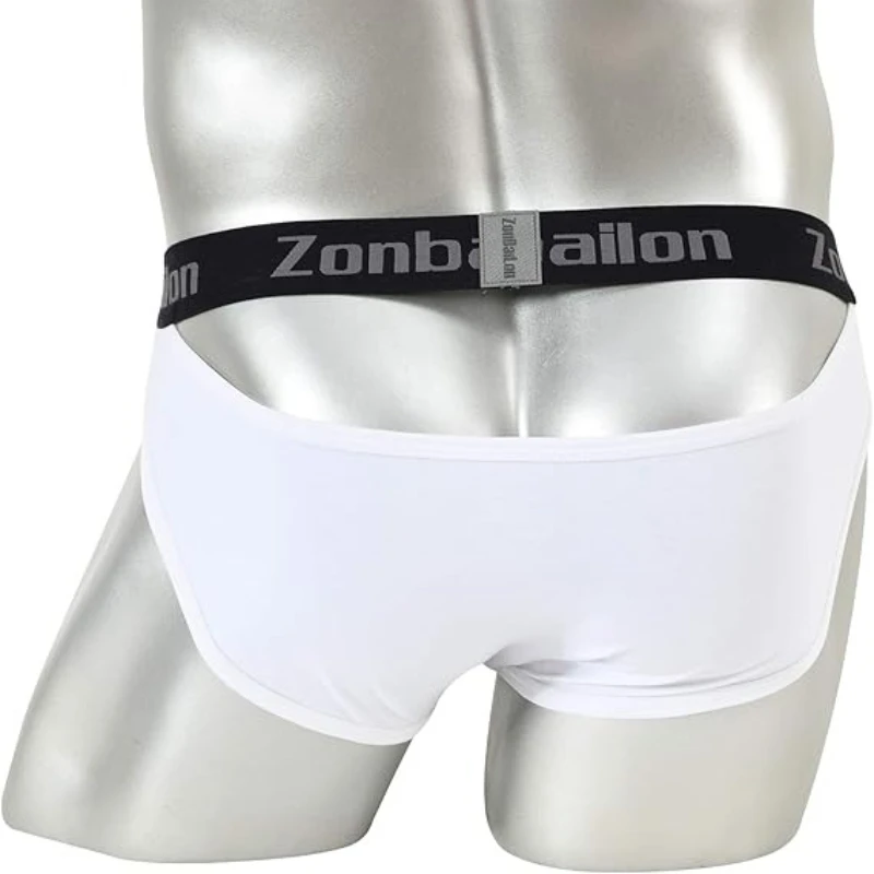 Jinshi Men's Briefs Soft Underwear Sexy Butt Hollow Stretch With Big Bag Pouch Male Briefs