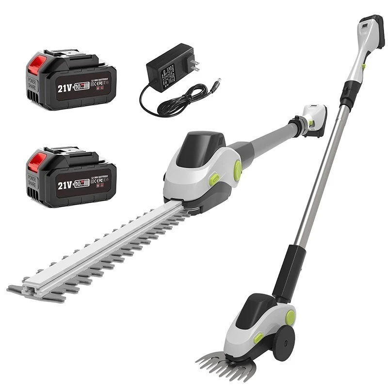 

Аккумуляторный электрический кусторез с длинной ручкой для обрезки высоких ветвей, садовый, на литиевой батарее, для обрезки заборов и газонов, беспроводной