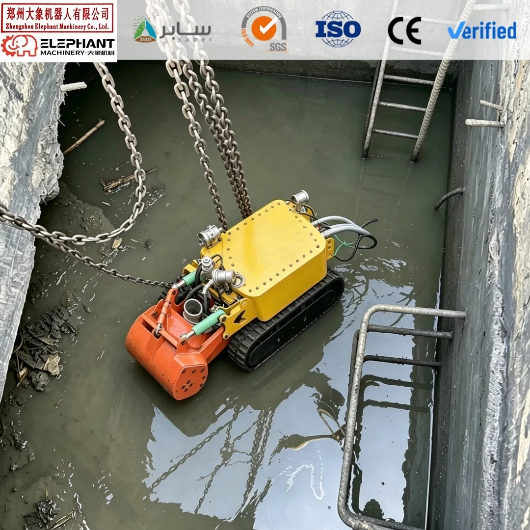 Amphibious 304 Stainless Steel Automatic Underwater Dredge Cleaning Robot with 1 Year Warranty 5MP HD Camera 60m Oil Pipe