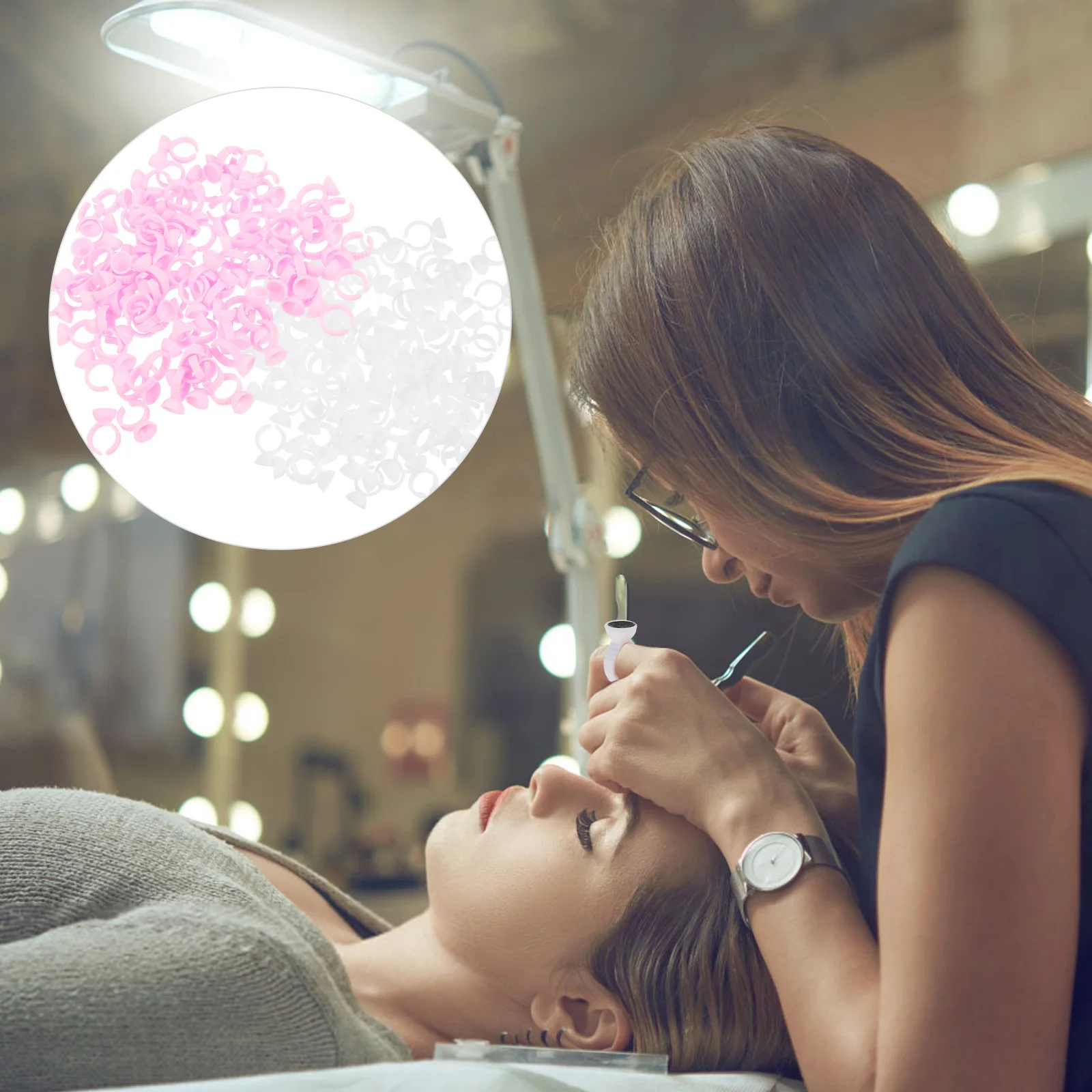 

400 шт., принадлежности для салона красоты, чашка для чернил, держатель для пигмента, аксессуары, вышитое кольцо