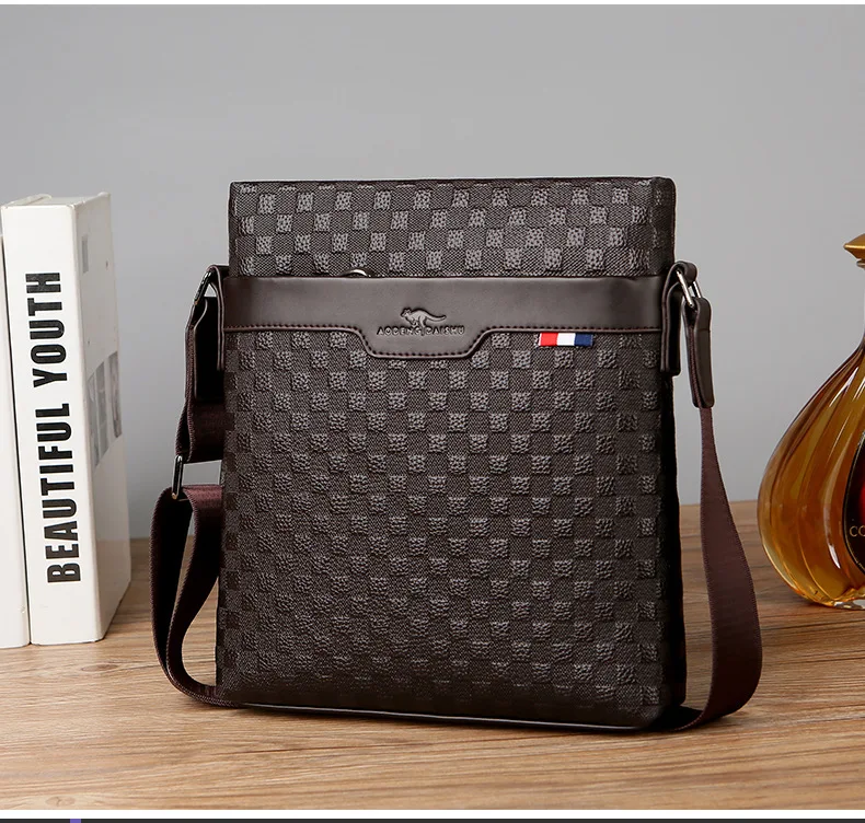 Echte Oberschicht aus Rindsleder für Herren, einzelne Umhängetasche, 2025, neuer Stil, männlich, lässig, Business-Tasche – Detail 15