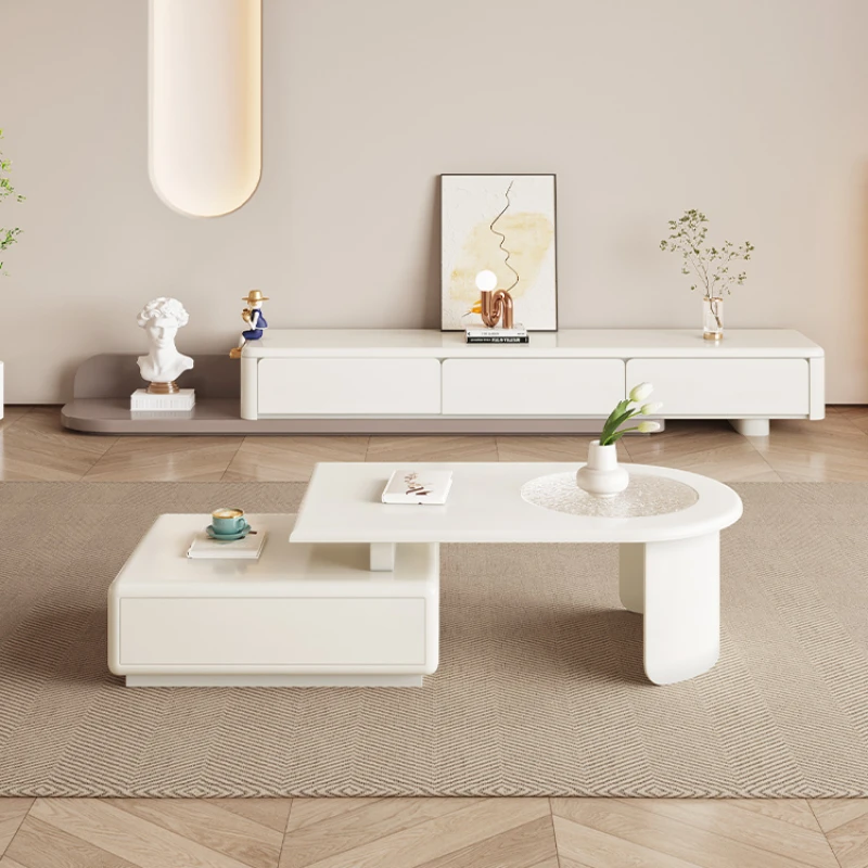 

Simple Modern Living Room Floor Cream Style Small Apartment Floor Cabinet