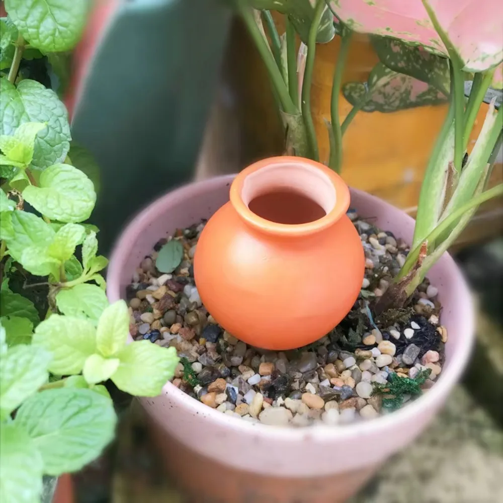 4PCS Self Watering Potted Plant Drip Irrigator Breathable Ceramics Automatic Plant Dripper Conical Plug Rod Effort-saving