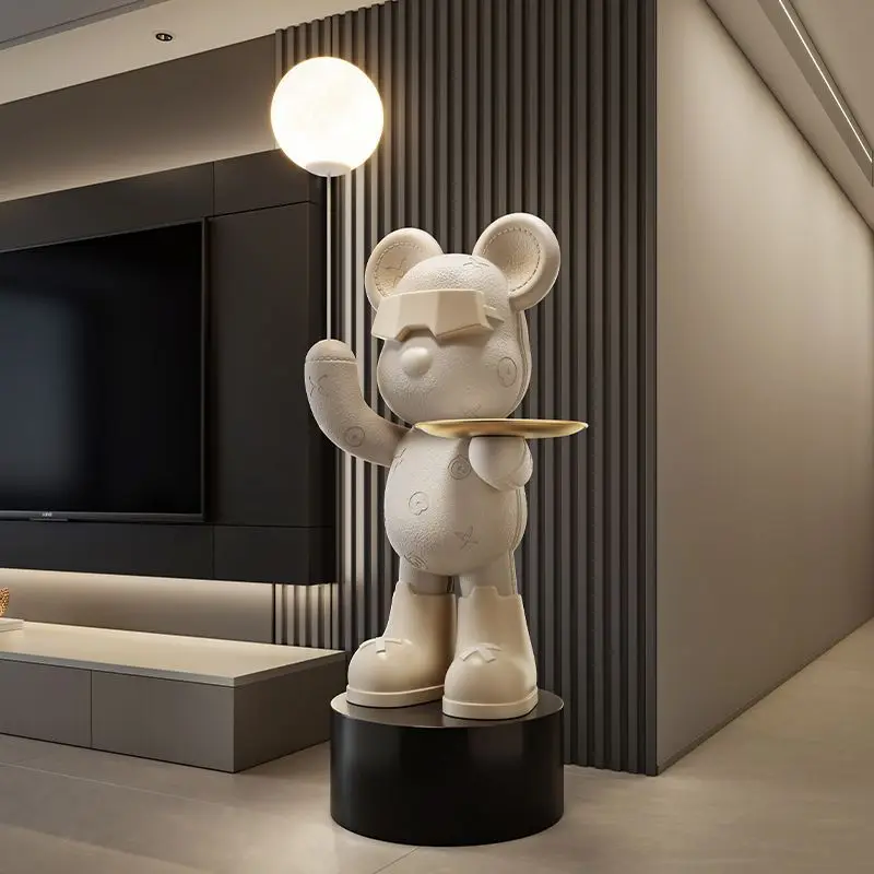New Violent Bear Large Ornaments Living Room Decoration Light Luxury Large Floor Statues for Decoration Sculptures Decor