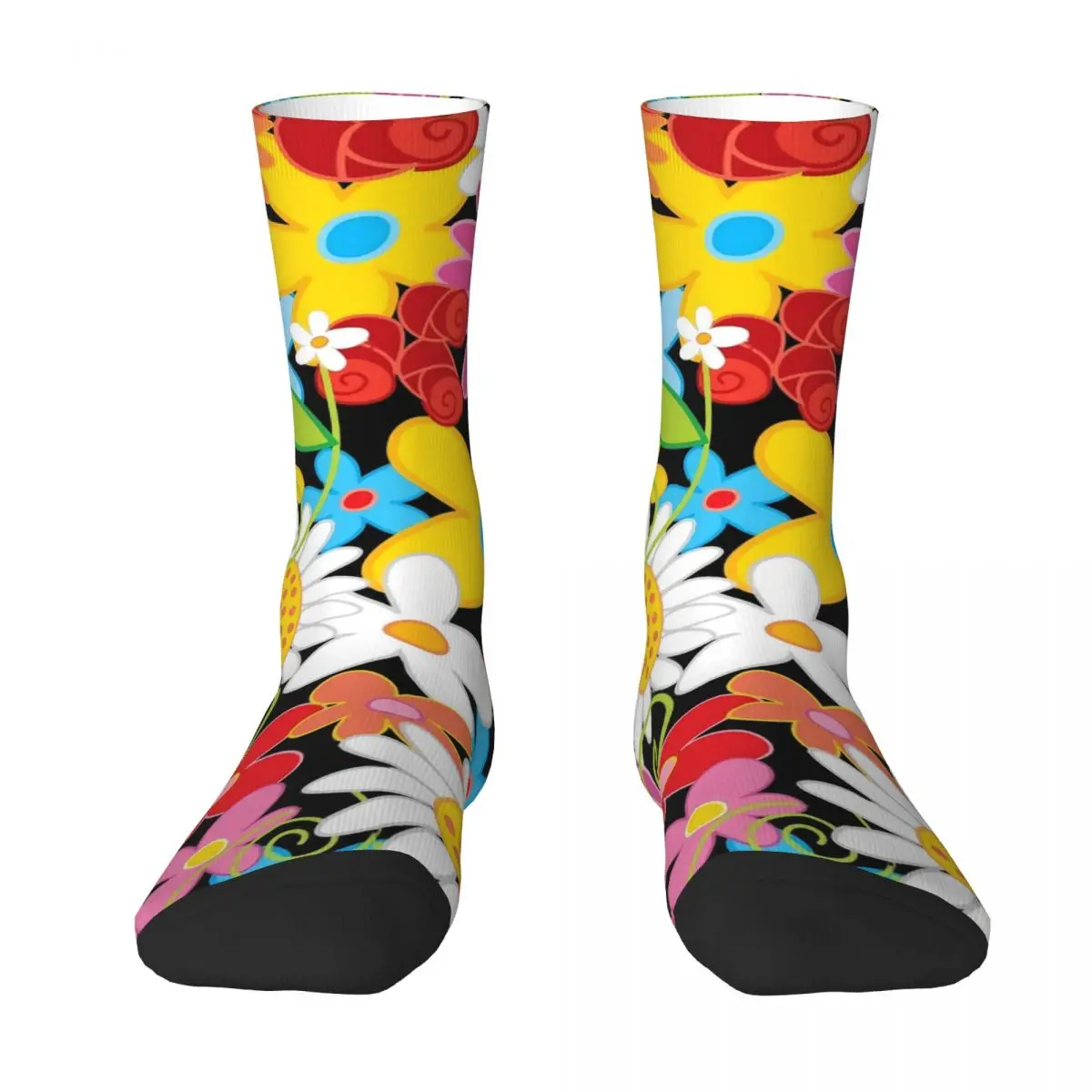 Flower Power Stockings Ladies Spring Garden Socks Breathable Funny Socks Autumn Running Sports Non Slip Custom Socks Gift