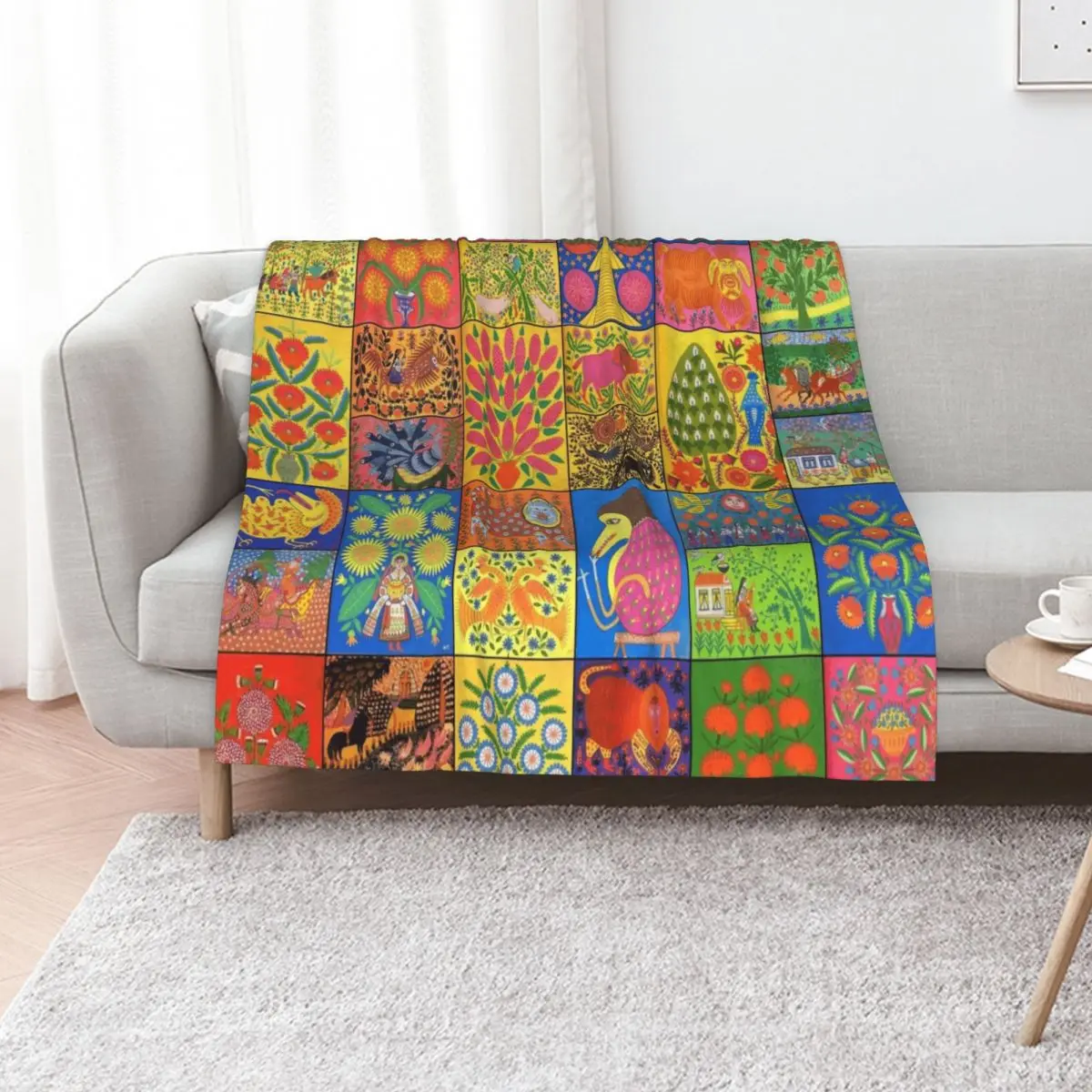 

Maria Pryimachenko Throw Blanket Moving christmas gifts Summer Furrys Blankets