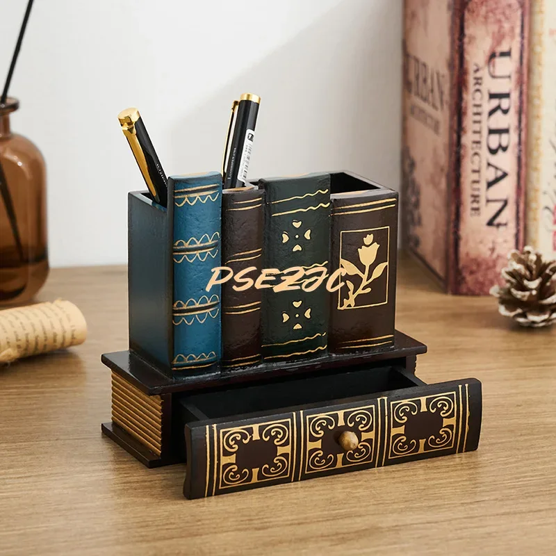 Home and Office Desktop Pen Holder Personalized Multi Functional Fake Book Storage Box Decorative Gifts home decor