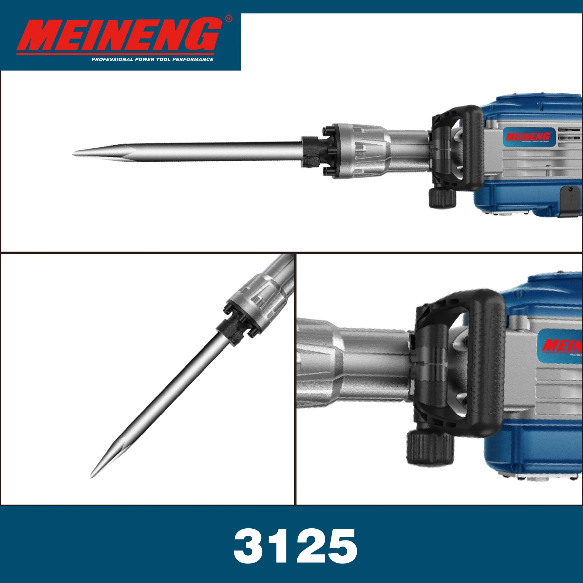 Made In China Electric Demolition Hammer Heavy Duty Electric Jack Hammer Concrete Breaker Industrial Electric Pick Power Tool