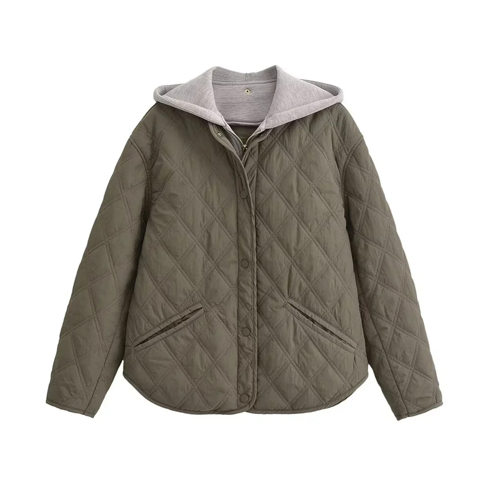 

2025 Autumn/Winter New Product Fashion Casual Women's Round Neck Loose Long Sleeve Hooded Jacket Top