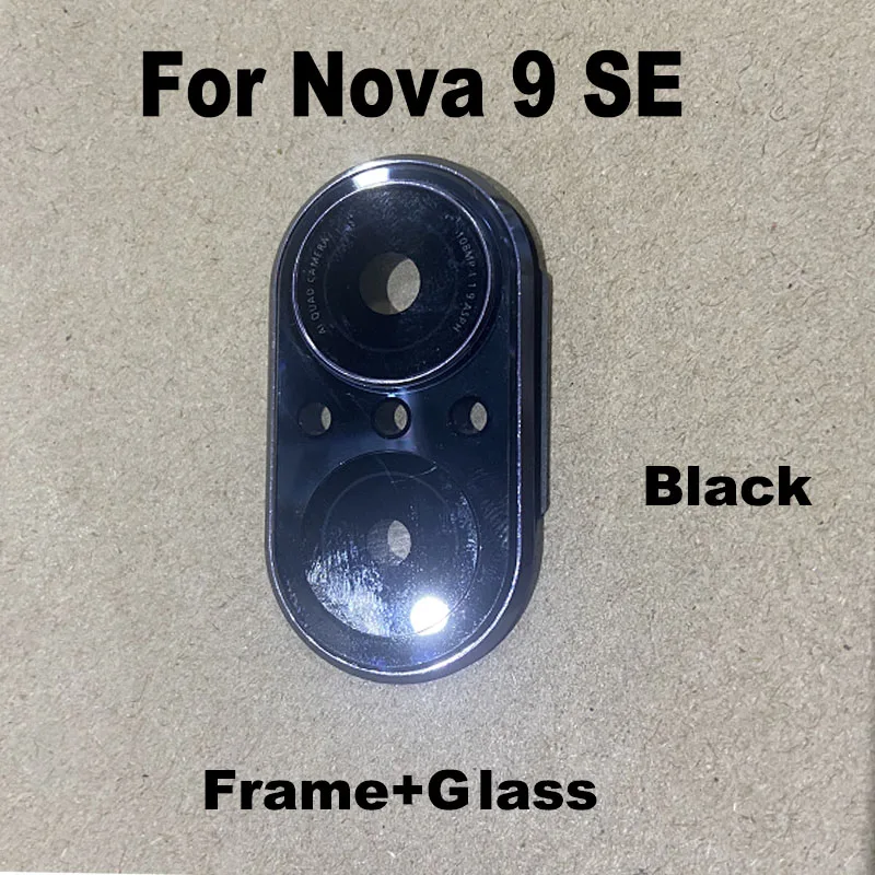 For Huawei Nova 9 SE 9SE Back Camera Lens Rear Glass Cover Upper Glass Replacement With Frame Cover Adhesive Sticker