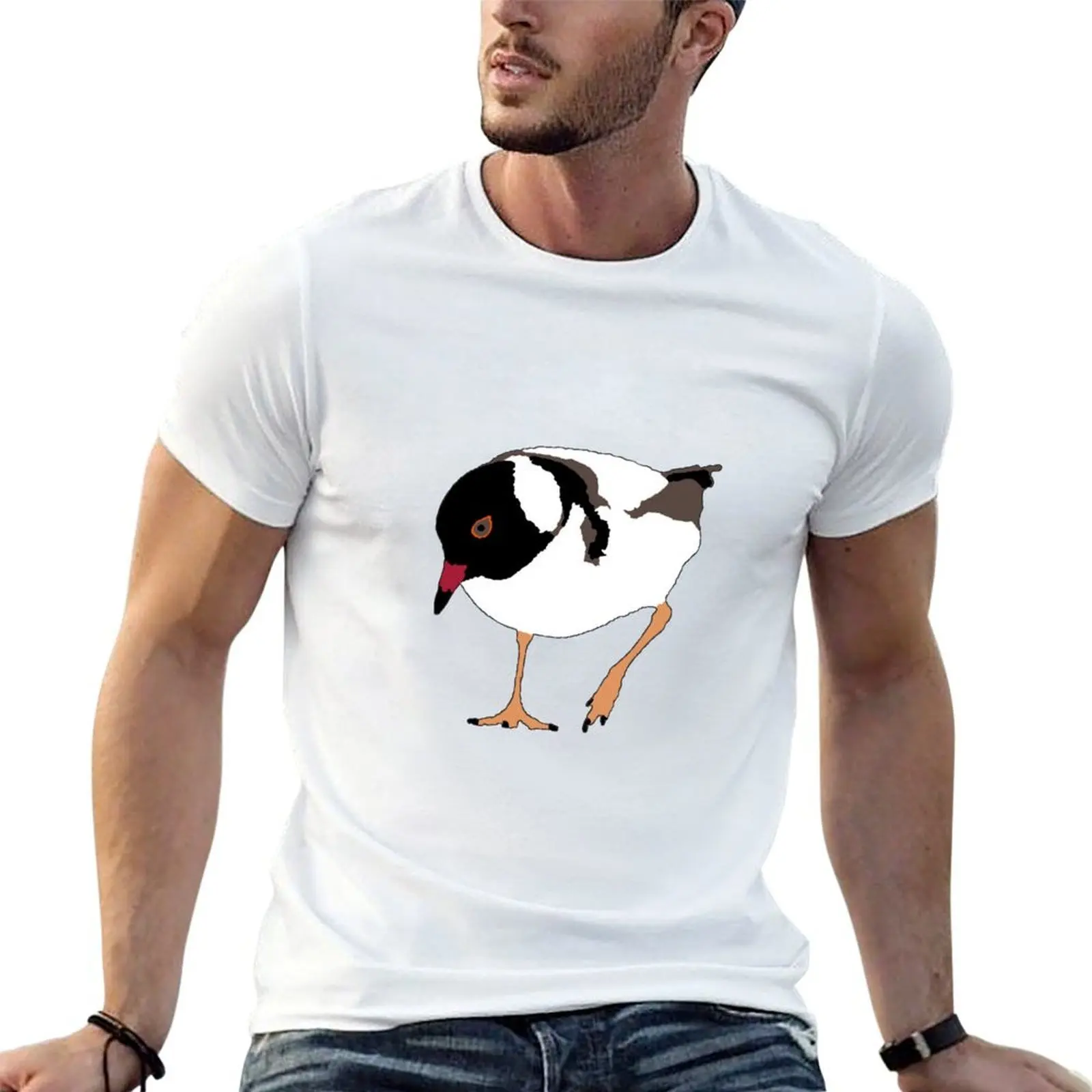 Hooded Plover T-Shirt plus size tops summer top mens vintage t shirts