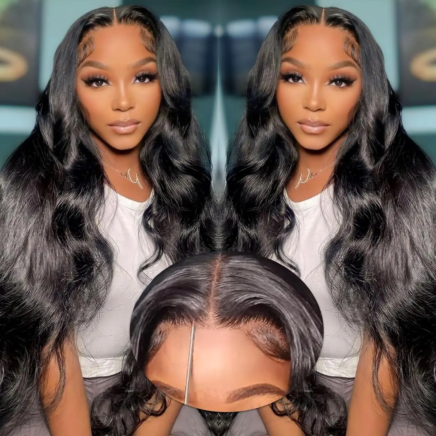 Wear And Go 6x4 Glueless Human Hair Wigs Preplucked Brazilian Body Wave 13x4 Lace Frontal Human Hair Wig For Women Ready To Wear