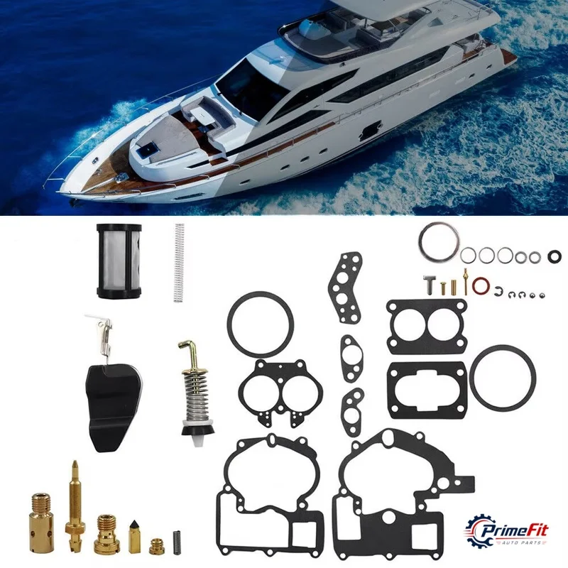 Carburetor Rebuild Kit 3302-804844002 for MerCruiser 2-Barrel MerCarb 2.5L 3.0L 3.7L 4.3L 5.0L 5.7L