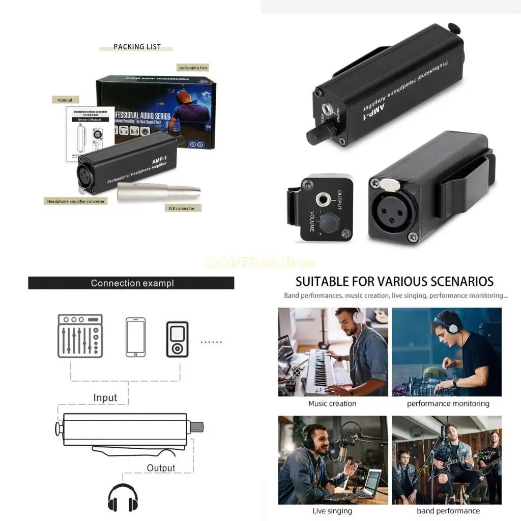 F62C Compact Xlato 3.5mm 헤드폰 컨버터 플러그 및 사용자 친화적 디자인 사용