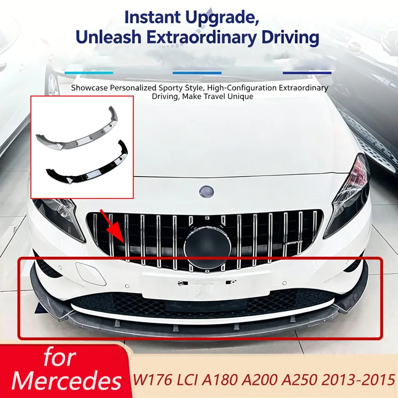 

Передний бампер для Mercedes-Benz W176 LCI A180 A200 A250 2013-2015: спойлер, сплиттер, диффузор, защитная накладка, комплект обвеса