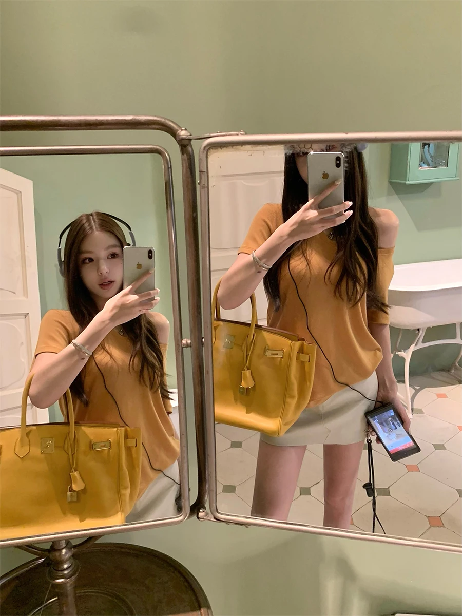 

Good Morning Fan Fan Mousse Soft T Comfortable Loose Fit ort Sve U Ne T irt Women's Spring Summer Casual Sle